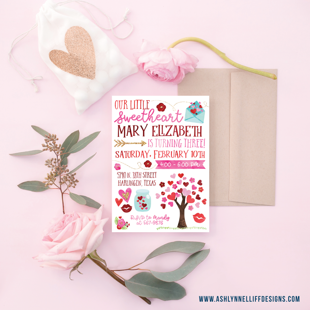 Valentine’s Day Themed Party Invitations
