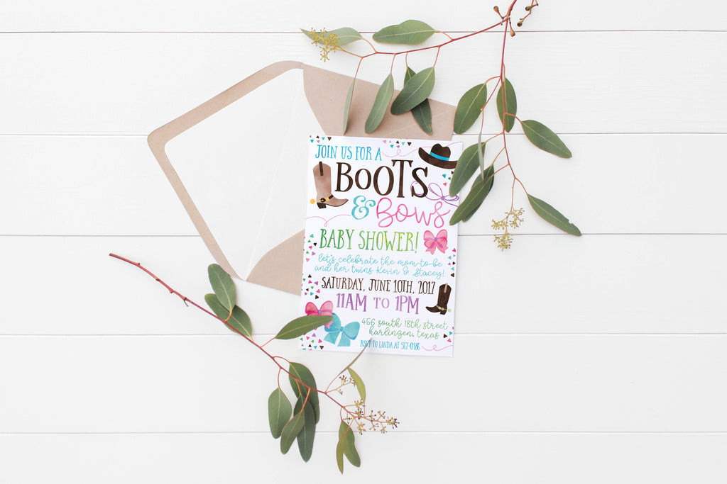 Party Planning for a Baby Shower or Kid’s Birthday Party: Boots & Bows Party